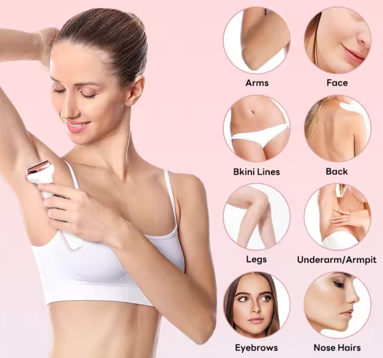 ✨ Depiladora 4 en 1 Recargable – Belleza sin complicaciones