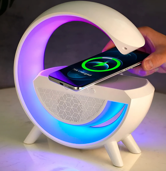 Parlante Lámpara G – 4 en 1: Música, Luz, Carga y Estilo