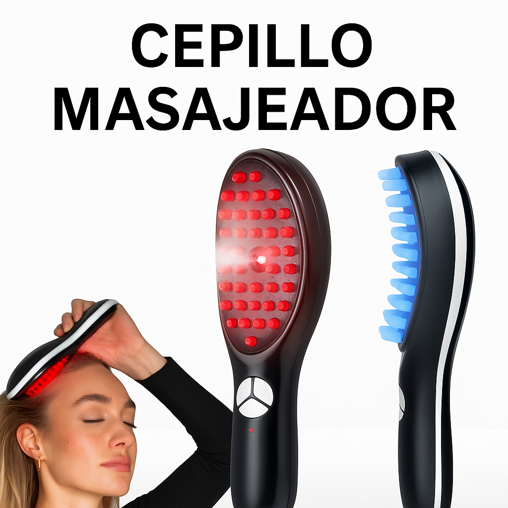 💆‍♀️ Cepillo Masajeador Capilar LED Pro