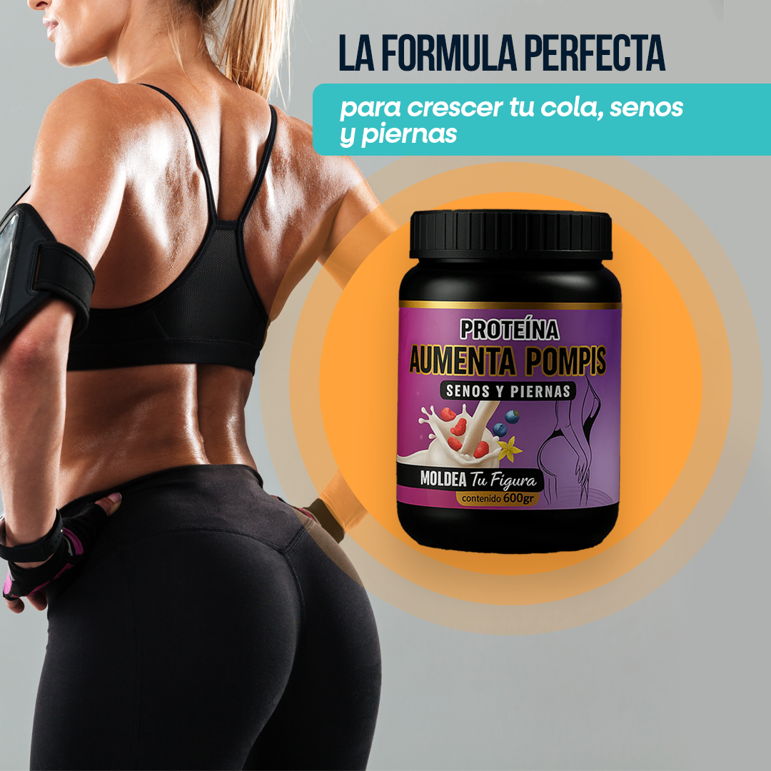 ¡Potencia tus curvas con la Proteína Aumenta Pompis Morada! 💜