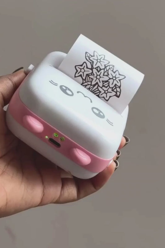 🐾 Mini Impresora Portátil — ¡Pequeña, práctica y adorable! 💖